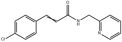 (E)-3-(4-chlorophenyl)-N-(pyridin-2-ylmethyl)prop-2-enamide 구조식 이미지