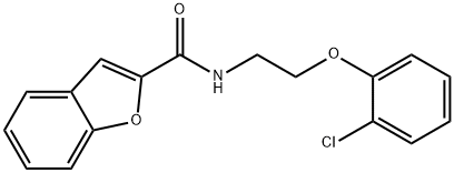 N-[2-(2-chlorophenoxy)ethyl]-1-benzofuran-2-carboxamide 구조식 이미지