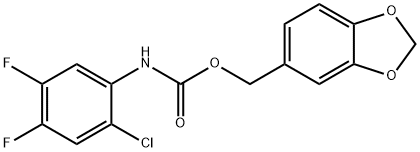 1,3-benzodioxol-5-ylmethyl N-(2-chloro-4,5-difluorophenyl)carbamate 구조식 이미지