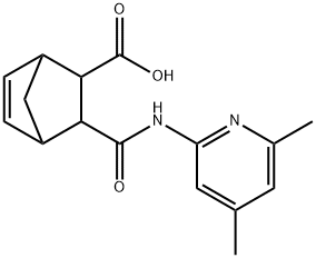 2-[(4,6-dimethylpyridin-2-yl)carbamoyl]bicyclo[2.2.1]hept-5-ene-3-carboxylic acid 구조식 이미지