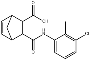 2-[(3-chloro-2-methylphenyl)carbamoyl]bicyclo[2.2.1]hept-5-ene-3-carboxylic acid Structure