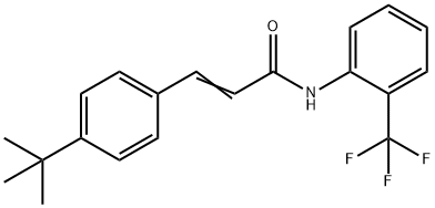 (E)-3-(4-tert-butylphenyl)-N-[2-(trifluoromethyl)phenyl]prop-2-enamide 구조식 이미지