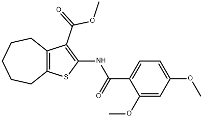 methyl 2-[(2,4-dimethoxybenzoyl)amino]-5,6,7,8-tetrahydro-4H-cyclohepta[b]thiophene-3-carboxylate Structure