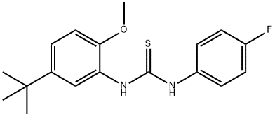 1-(5-tert-butyl-2-methoxyphenyl)-3-(4-fluorophenyl)thiourea 구조식 이미지