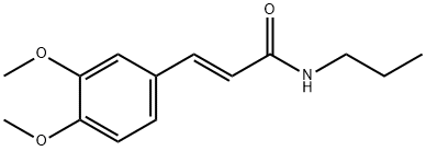 (E)-3-(3,4-dimethoxyphenyl)-N-propylprop-2-enamide 구조식 이미지