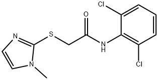 N-(2,6-dichlorophenyl)-2-(1-methylimidazol-2-yl)sulfanylacetamide Structure