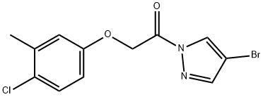 1-(4-bromopyrazol-1-yl)-2-(4-chloro-3-methylphenoxy)ethanone 구조식 이미지