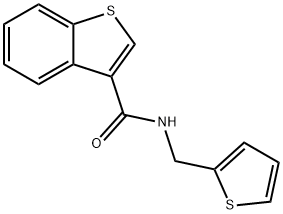 N-(thiophen-2-ylmethyl)-1-benzothiophene-3-carboxamide 구조식 이미지