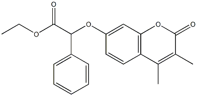 ethyl 2-(3,4-dimethyl-2-oxochromen-7-yl)oxy-2-phenylacetate Structure