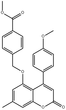 methyl 4-[[4-(4-methoxyphenyl)-7-methyl-2-oxochromen-5-yl]oxymethyl]benzoate Structure