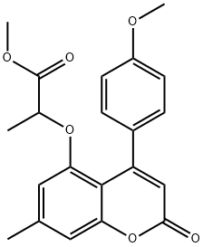 methyl 2-[4-(4-methoxyphenyl)-7-methyl-2-oxochromen-5-yl]oxypropanoate Structure