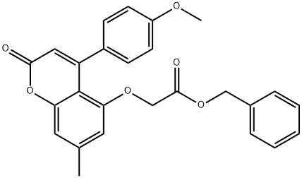 benzyl 2-[4-(4-methoxyphenyl)-7-methyl-2-oxochromen-5-yl]oxyacetate Structure