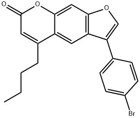 3-(4-bromophenyl)-5-butylfuro[3,2-g]chromen-7-one Structure