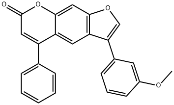 3-(3-methoxyphenyl)-5-phenylfuro[3,2-g]chromen-7-one Structure