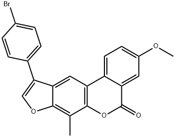 10-(4-bromophenyl)-3-methoxy-7-methyl-[1]benzofuro[6,5-c]isochromen-5-one 구조식 이미지