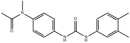 N-[4-[(3,4-dimethylphenyl)carbamoylamino]phenyl]-N-methylacetamide 구조식 이미지