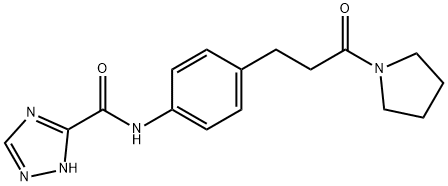 N-[4-(3-oxo-3-pyrrolidin-1-ylpropyl)phenyl]-1H-1,2,4-triazole-5-carboxamide Structure