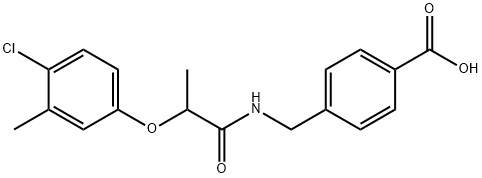 4-[[2-(4-chloro-3-methylphenoxy)propanoylamino]methyl]benzoic acid 구조식 이미지