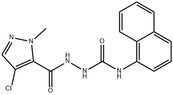 1-[(4-chloro-2-methylpyrazole-3-carbonyl)amino]-3-naphthalen-1-ylurea 구조식 이미지