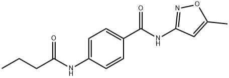 4-(butanoylamino)-N-(5-methyl-1,2-oxazol-3-yl)benzamide Structure