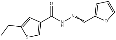 5-ethyl-N-[(E)-furan-2-ylmethylideneamino]thiophene-3-carboxamide 구조식 이미지