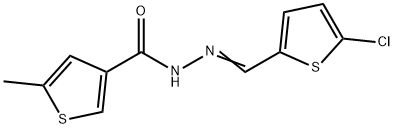 N-[(E)-(5-chlorothiophen-2-yl)methylideneamino]-5-methylthiophene-3-carboxamide 구조식 이미지