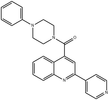 (4-phenylpiperazin-1-yl)-(2-pyridin-4-ylquinolin-4-yl)methanone 구조식 이미지