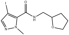 4-iodo-2-methyl-N-(oxolan-2-ylmethyl)pyrazole-3-carboxamide 구조식 이미지