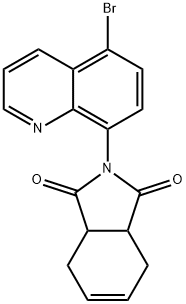 2-(5-bromoquinolin-8-yl)-3a,4,7,7a-tetrahydroisoindole-1,3-dione Structure