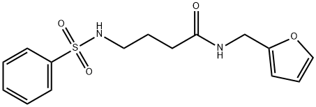 4-(benzenesulfonamido)-N-(furan-2-ylmethyl)butanamide 구조식 이미지