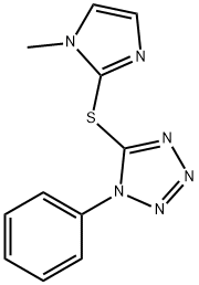 5-(1-methylimidazol-2-yl)sulfanyl-1-phenyltetrazole 구조식 이미지