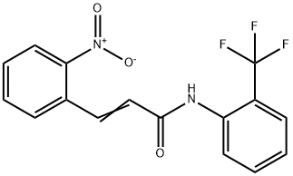 (E)-3-(2-nitrophenyl)-N-[2-(trifluoromethyl)phenyl]prop-2-enamide 구조식 이미지
