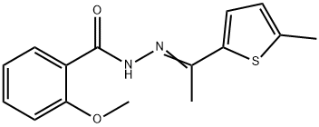 2-methoxy-N-[(E)-1-(5-methylthiophen-2-yl)ethylideneamino]benzamide 구조식 이미지