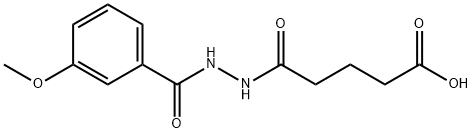 5-[2-(3-methoxybenzoyl)hydrazinyl]-5-oxopentanoic acid 구조식 이미지