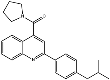 [2-[4-(2-methylpropyl)phenyl]quinolin-4-yl]-pyrrolidin-1-ylmethanone 구조식 이미지