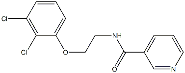 N-[2-(2,3-dichlorophenoxy)ethyl]pyridine-3-carboxamide 구조식 이미지