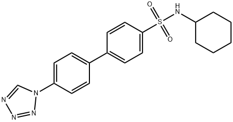 N-cyclohexyl-4-[4-(tetrazol-1-yl)phenyl]benzenesulfonamide 구조식 이미지