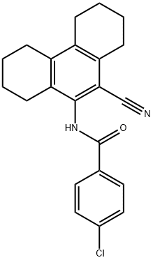 4-chloro-N-(10-cyano-1,2,3,4,5,6,7,8-octahydrophenanthren-9-yl)benzamide 구조식 이미지