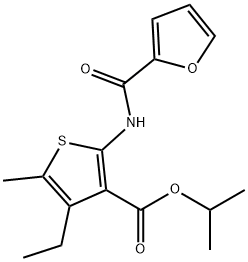 propan-2-yl 4-ethyl-2-(furan-2-carbonylamino)-5-methylthiophene-3-carboxylate 구조식 이미지
