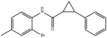 N-(2-bromo-4-methylphenyl)-2-phenylcyclopropane-1-carboxamide Structure