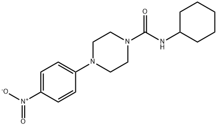 N-cyclohexyl-4-(4-nitrophenyl)piperazine-1-carboxamide Structure