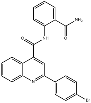 2-(4-bromophenyl)-N-(2-carbamoylphenyl)quinoline-4-carboxamide 구조식 이미지