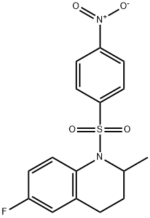 6-fluoro-2-methyl-1-(4-nitrophenyl)sulfonyl-3,4-dihydro-2H-quinoline 구조식 이미지