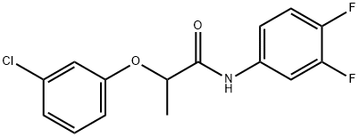 2-(3-chlorophenoxy)-N-(3,4-difluorophenyl)propanamide 구조식 이미지