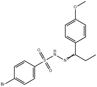 4-bromo-N-[(E)-1-(4-methoxyphenyl)propylideneamino]benzenesulfonamide 구조식 이미지