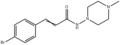(E)-3-(4-bromophenyl)-N-(4-methylpiperazin-1-yl)prop-2-enamide 구조식 이미지