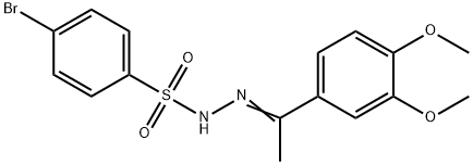 4-bromo-N-[(E)-1-(3,4-dimethoxyphenyl)ethylideneamino]benzenesulfonamide 구조식 이미지