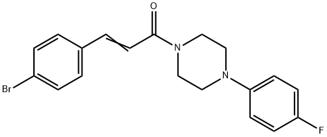 (E)-3-(4-bromophenyl)-1-[4-(4-fluorophenyl)piperazin-1-yl]prop-2-en-1-one Structure
