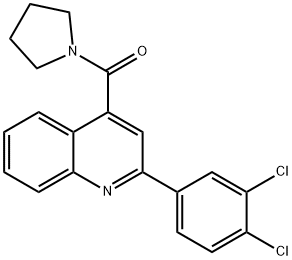 [2-(3,4-dichlorophenyl)quinolin-4-yl]-pyrrolidin-1-ylmethanone Structure