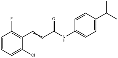 (E)-3-(2-chloro-6-fluorophenyl)-N-(4-propan-2-ylphenyl)prop-2-enamide 구조식 이미지